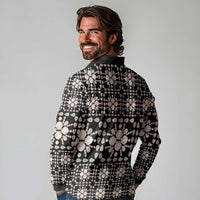 Aloha Hawaii Shell Quilt Long Sleeve Polo Shirt Seamless Style LT14 - Polynesian Pride