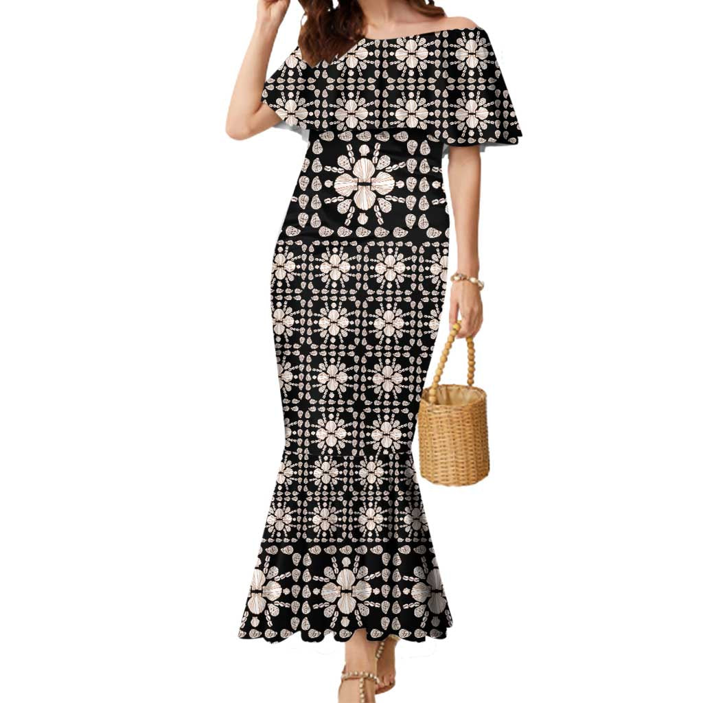 Aloha Hawaii Shell Quilt Mermaid Dress Seamless Style - Polynesian Pride