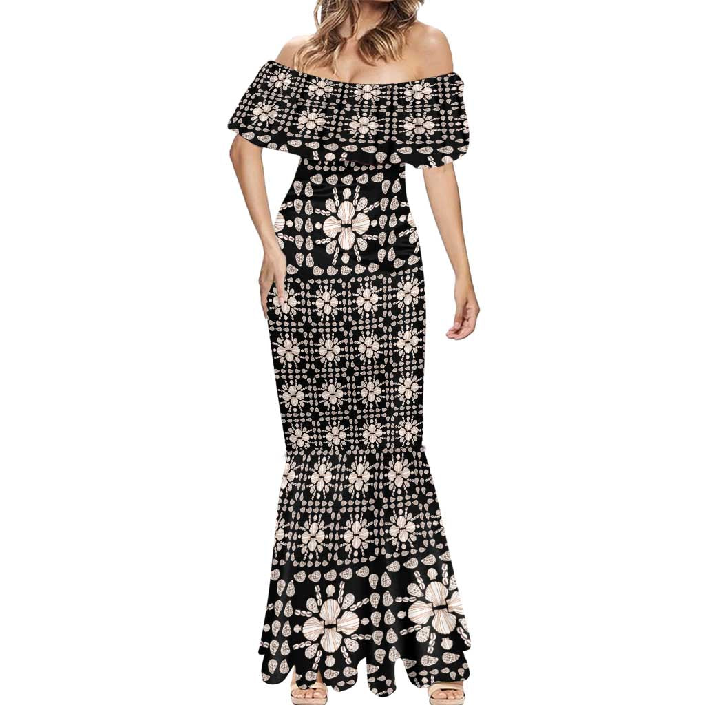 Aloha Hawaii Shell Quilt Mermaid Dress Seamless Style - Polynesian Pride