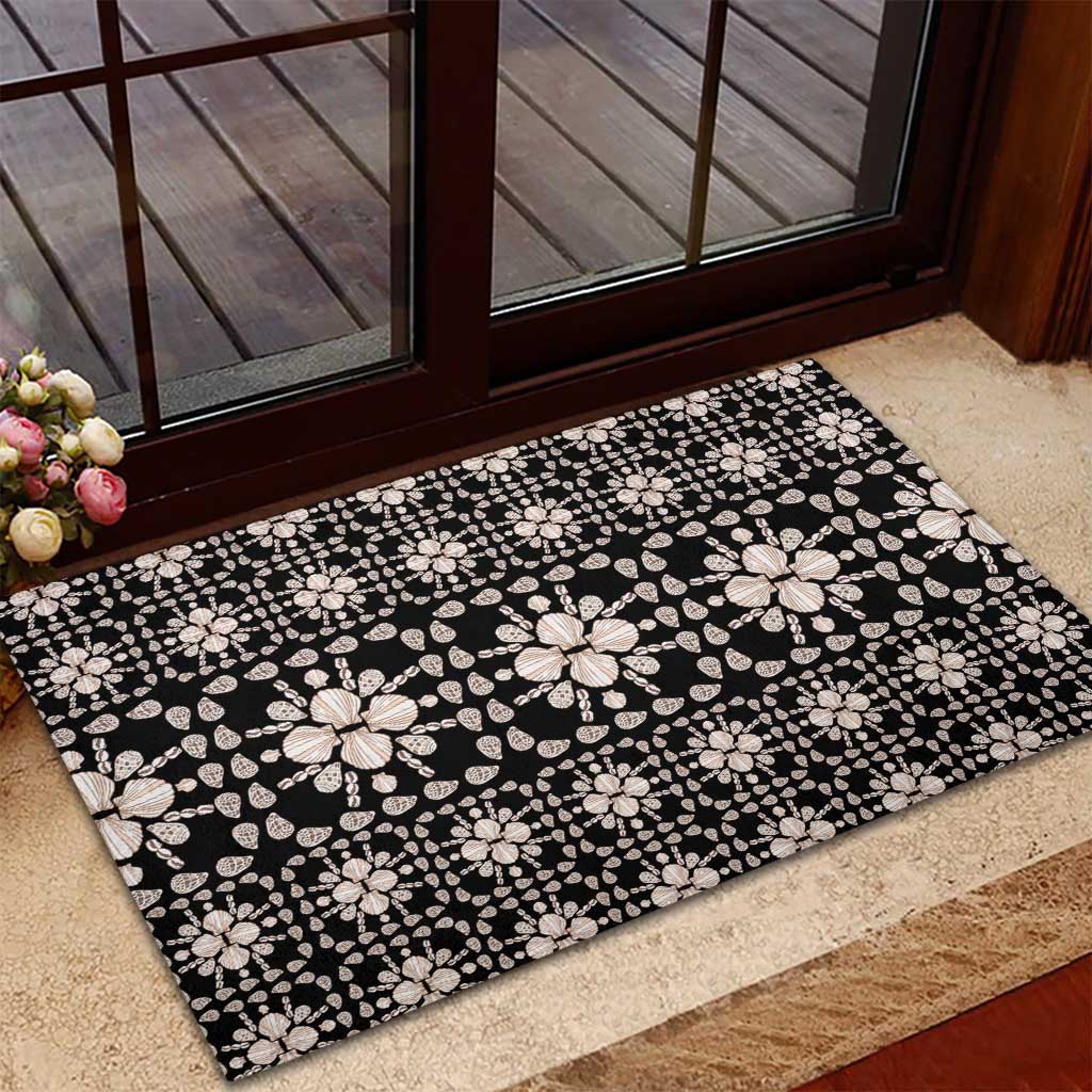 Aloha Hawaii Shell Quilt Rubber Doormat Seamless Style - Polynesian Pride