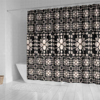Aloha Hawaii Shell Quilt Shower Curtain Seamless Style - Polynesian Pride