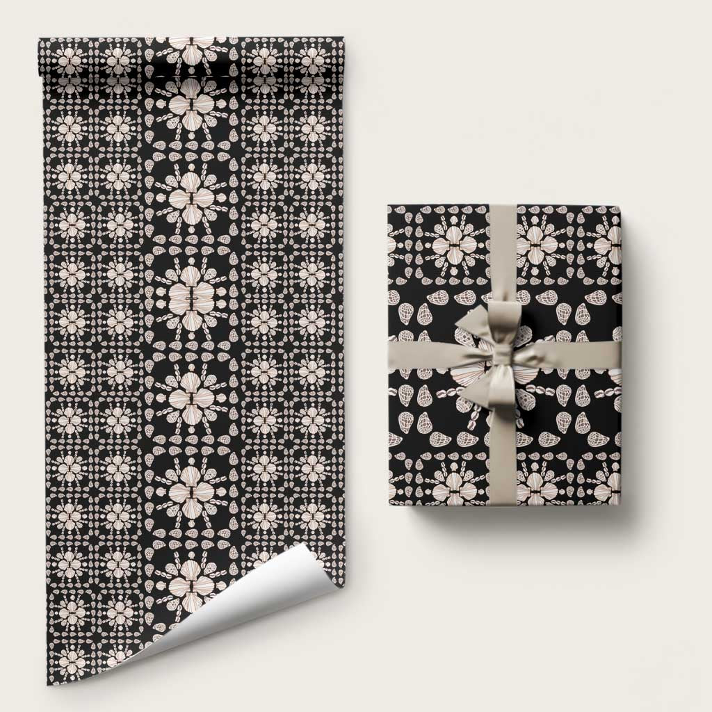 Aloha Hawaii Shell Quilt Wrapping Paper Seamless Style - Polynesian Pride