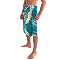 Cyan Polynesian Tribal Frangipani Tropical Vibe Lavalava LT14 - Polynesian Pride