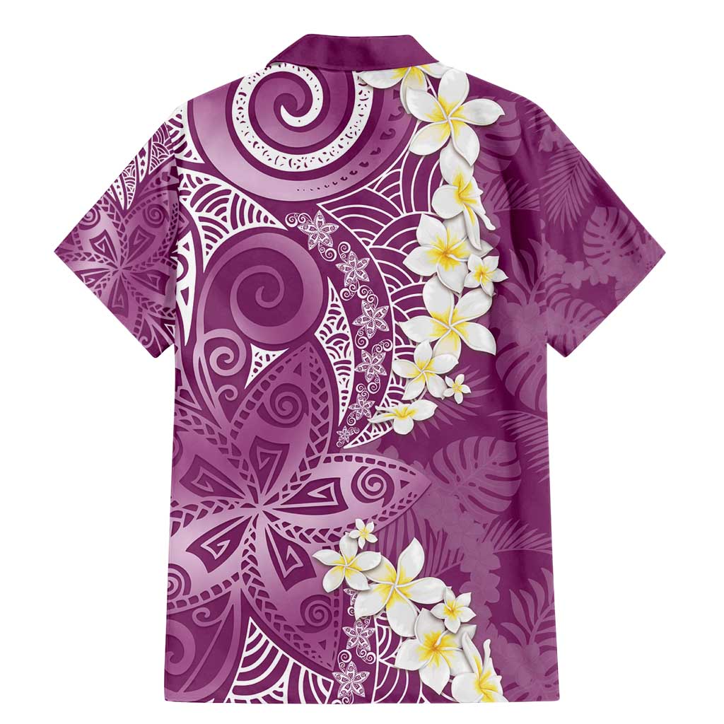 Pink Polynesian Tribal Frangipani Tropical Vibe Family Matching Mermaid Dress and Hawaiian Shirt LT14 - Polynesian Pride