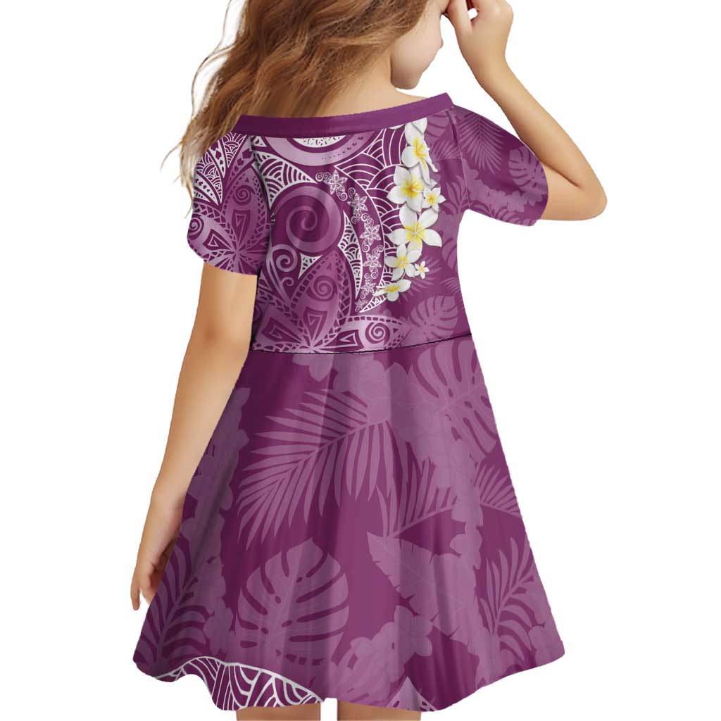 Pink Polynesian Tribal Frangipani Tropical Vibe Family Matching Puletasi and Hawaiian Shirt LT14 - Polynesian Pride