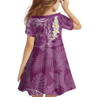 Pink Polynesian Tribal Frangipani Tropical Vibe Family Matching Summer Maxi Dress and Hawaiian Shirt LT14 - Polynesian Pride