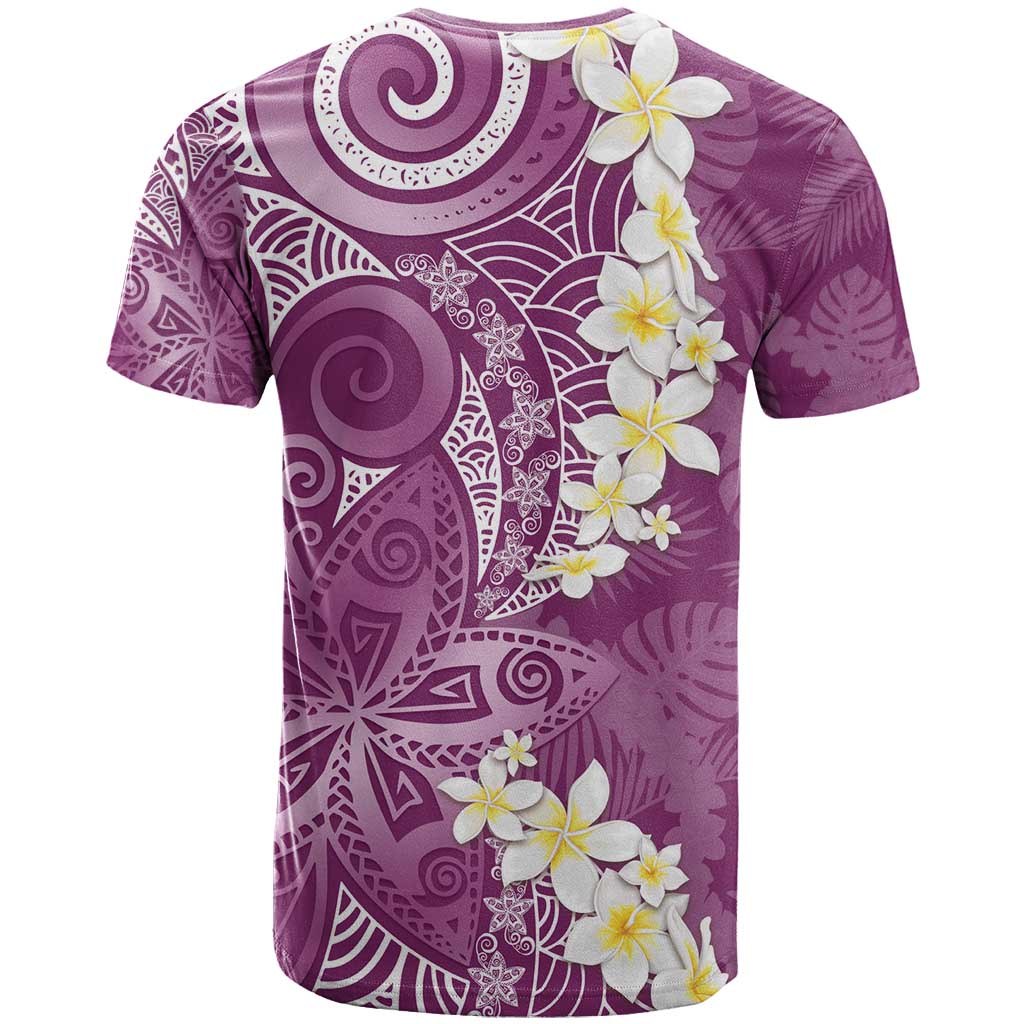 Pink Polynesian Tribal Frangipani Tropical Vibe T Shirt LT14 - Polynesian Pride