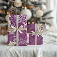 Pink Polynesian Tribal Frangipani Tropical Vibe Wrapping Paper - Polynesian Pride
