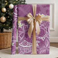 Pink Polynesian Tribal Frangipani Tropical Vibe Wrapping Paper - Polynesian Pride