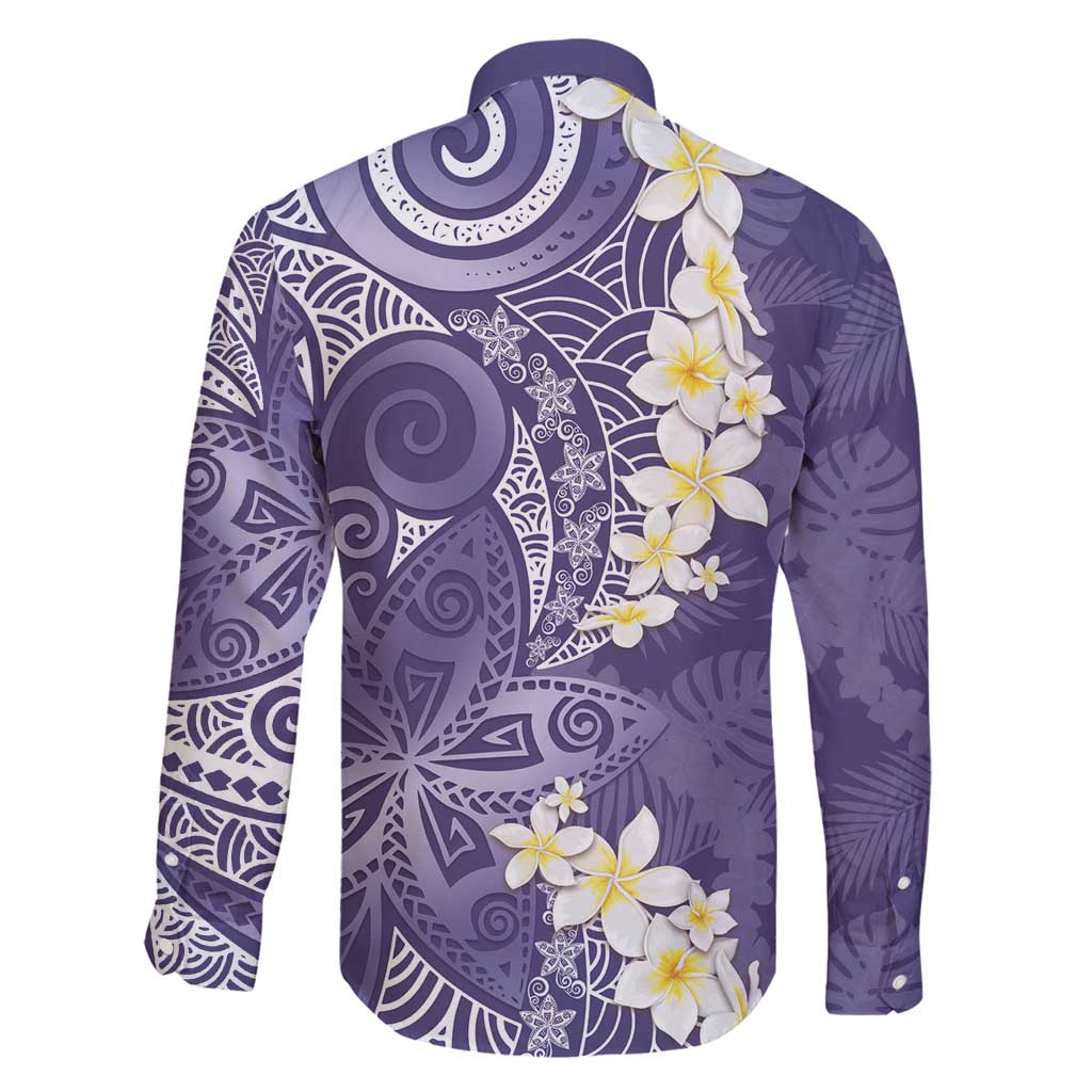 Violet Polynesian Tribal Frangipani Tropical Vibe Family Matching Summer Maxi Dress and Hawaiian Shirt LT14 - Polynesian Pride
