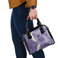 Violet Polynesian Tribal Frangipani Tropical Vibe Shoulder Handbag LT14 - Polynesian Pride