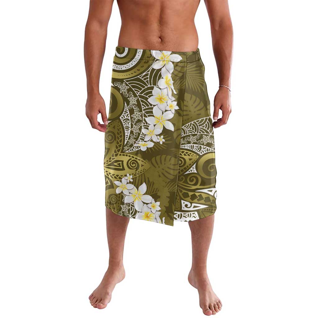 Gold Polynesian Tribal Frangipani Tropical Vibe Lavalava LT14 Gold - Polynesian Pride