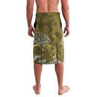 Gold Polynesian Tribal Frangipani Tropical Vibe Lavalava LT14 - Polynesian Pride