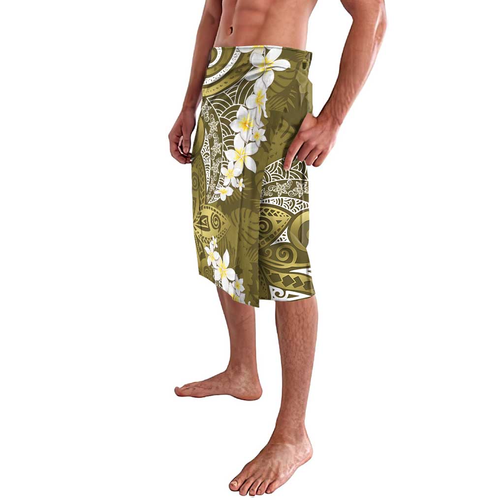 Gold Polynesian Tribal Frangipani Tropical Vibe Lavalava LT14 - Polynesian Pride
