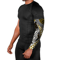 Yellow Aotearoa Niho Taniwha Arm Sleeves Maori Mythology Tooth - Taniko Motifs - Polynesian Pride