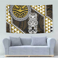 Yellow Aotearoa Niho Taniwha Tapestry Maori Mythology Tooth - Taniko Motifs LT14 - Polynesian Pride