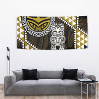 Yellow Aotearoa Niho Taniwha Tapestry Maori Mythology Tooth - Taniko Motifs LT14 - Polynesian Pride