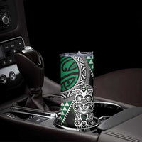 Green Aotearoa Niho Taniwha Skinny Tumbler Maori Mythology Tooth - Taniko Motifs LT14 - Polynesian Pride