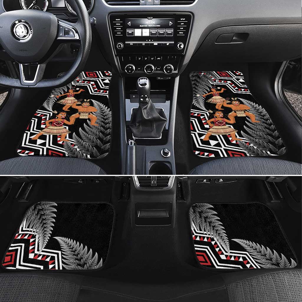 Aotearoa Kapa Haka Car Mats 2025 Festival - Traditional Maori Dance LT14 Set 4pcs Black - Polynesian Pride