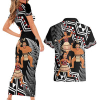 Aotearoa Kapa Haka Couples Matching Short Sleeve Bodycon Dress and Hawaiian Shirt 2025 Festival - Traditional Maori Dance LT14 - Polynesian Pride