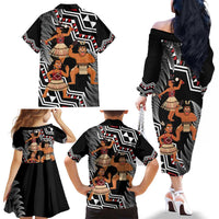 Aotearoa Kapa Haka Family Matching Off The Shoulder Long Sleeve Dress and Hawaiian Shirt 2025 Festival - Traditional Maori Dance LT14 - Polynesian Pride