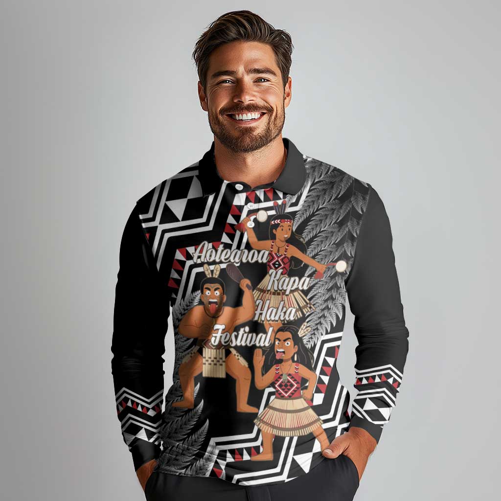 Aotearoa Kapa Haka Long Sleeve Polo Shirt 2025 Festival - Traditional Maori Dance LT14 - Polynesian Pride