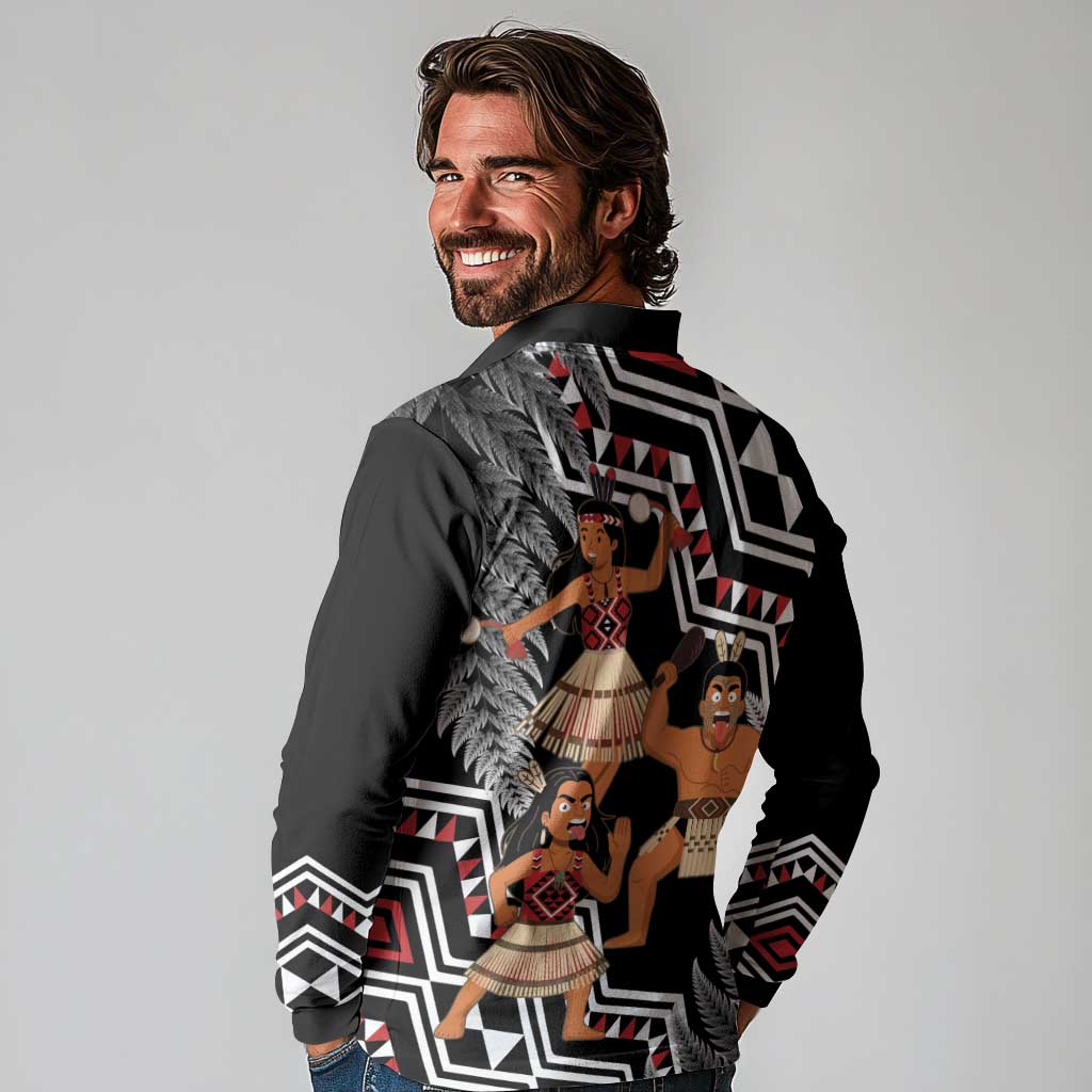 Aotearoa Kapa Haka Long Sleeve Polo Shirt 2025 Festival - Traditional Maori Dance LT14 - Polynesian Pride