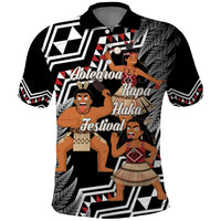Aotearoa Kapa Haka Polo Shirt 2025 Festival - Traditional Maori Dance LT14 Black - Polynesian Pride