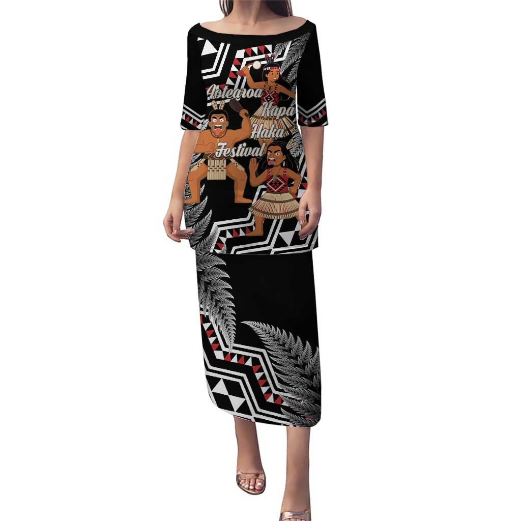 Aotearoa Kapa Haka Puletasi 2025 Festival - Traditional Maori Dance LT14 Long Dress Black - Polynesian Pride