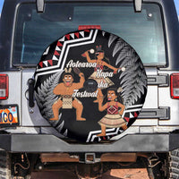Aotearoa Kapa Haka Spare Tire Cover 2025 Festival - Traditional Maori Dance LT14 Black - Polynesian Pride
