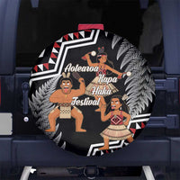 Aotearoa Kapa Haka Spare Tire Cover 2025 Festival - Traditional Maori Dance LT14 No hole Black - Polynesian Pride