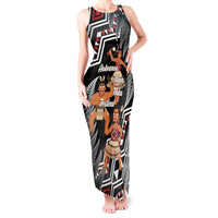 Aotearoa Kapa Haka Tank Maxi Dress 2025 Festival - Traditional Maori Dance LT14 Women Black - Polynesian Pride
