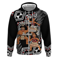 Aotearoa Kapa Haka Zip Hoodie 2025 Festival - Traditional Maori Dance LT14 Zip Hoodie Black - Polynesian Pride