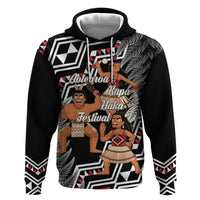 Aotearoa Kapa Haka Zip Hoodie 2025 Festival - Traditional Maori Dance LT14 Pullover Hoodie Black - Polynesian Pride