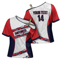AS Venus Tahiti Football Custom Cross Shoulder Shirt Go Champions Polynesian Pattern