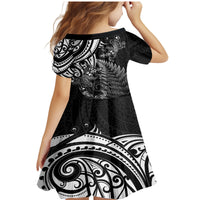 New Zealand Lizard Family Matching Mermaid Dress and Hawaiian Shirt Silver Fern Aotearoa Maori LT14 - Polynesian Pride
