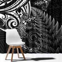 New Zealand Lizard Window Curtain Silver Fern Aotearoa Maori