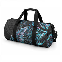 New Zealand Lizard Duffle Bag Silver Fern Aotearoa Maori With Paua Shell LT14 - Polynesian Pride