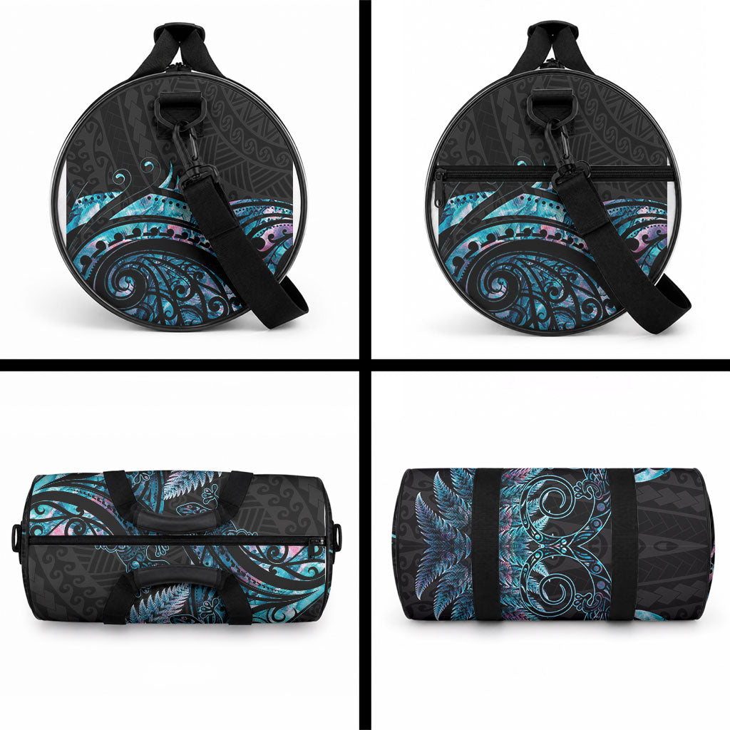 New Zealand Lizard Duffle Bag Silver Fern Aotearoa Maori With Paua Shell LT14 - Polynesian Pride