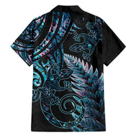 New Zealand Lizard Family Matching Summer Maxi Dress and Hawaiian Shirt Silver Fern Aotearoa Maori With Paua Shell LT14 - Polynesian Pride