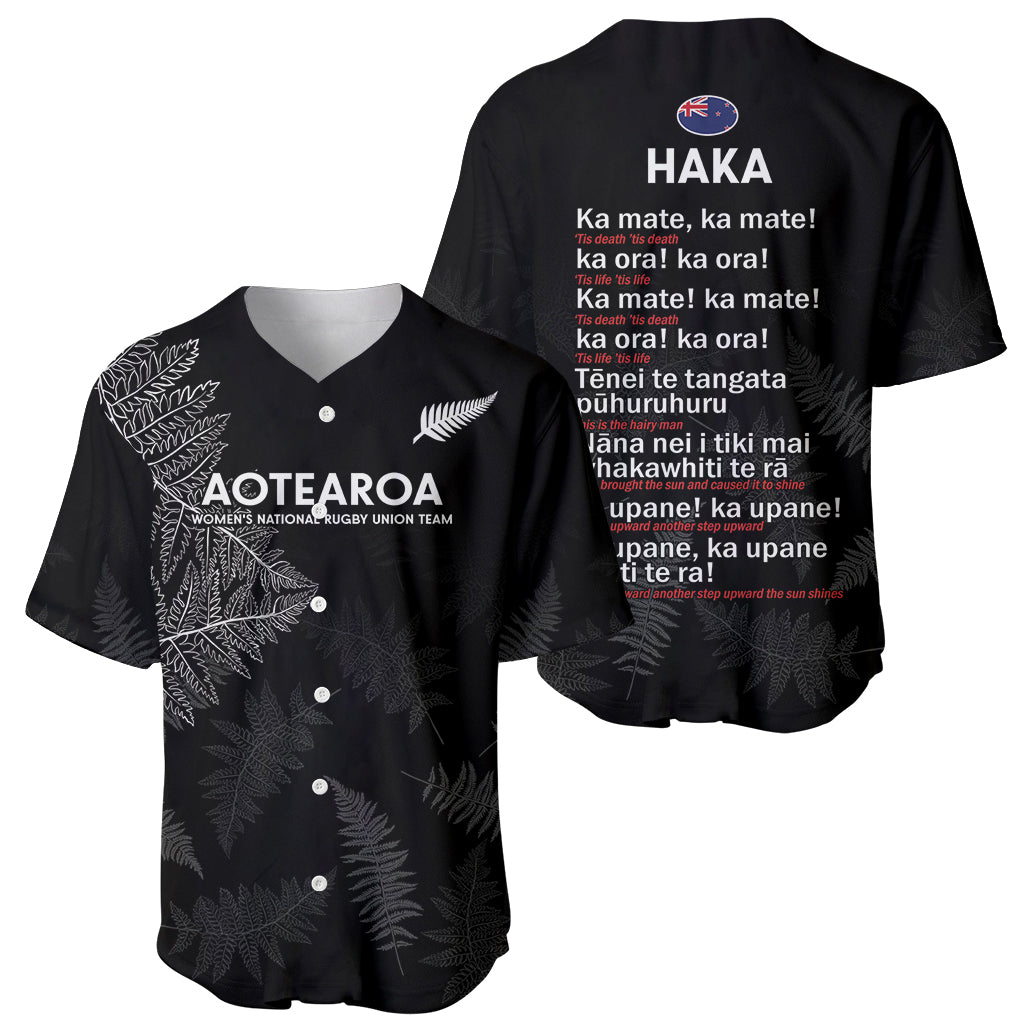 New Zealand Haka Rugby Baseball Jersey 2024 Pacific Go Black Silver Fern LT14 - Polynesian Pride