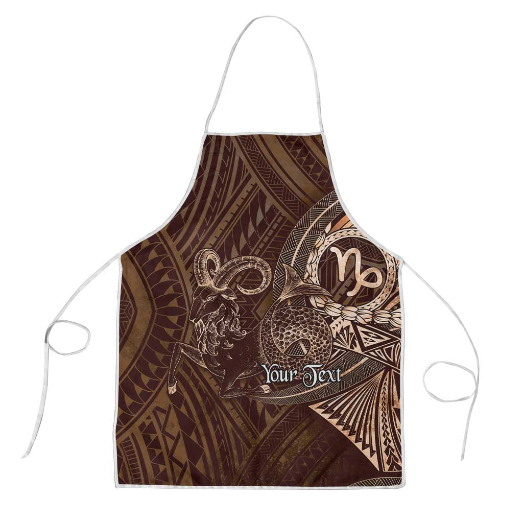 Personalised Polynesia Zodiac Capricorn Apron Galaxy Polynesian Pattern Chest Tattoo Style