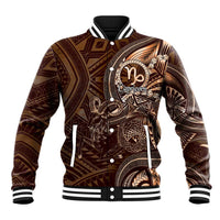 Personalised Polynesia Zodiac Capricorn Baseball Jacket Galaxy Polynesian Pattern Chest Tattoo Style