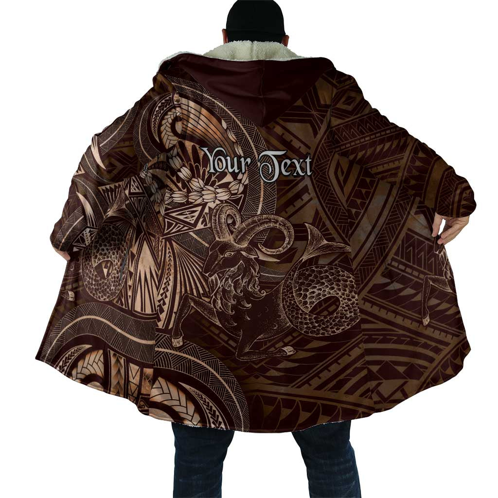Personalised Polynesia Zodiac Capricorn Cloak Galaxy Polynesian Pattern Chest Tattoo Style