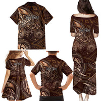 Personalised Polynesia Zodiac Capricorn Family Matching Puletasi and Hawaiian Shirt Galaxy Polynesian Pattern Chest Tattoo Style LT14 - Polynesian Pride