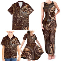 Personalised Polynesia Zodiac Capricorn Family Matching Tank Maxi Dress and Hawaiian Shirt Galaxy Polynesian Pattern Chest Tattoo Style LT14 - Polynesian Pride