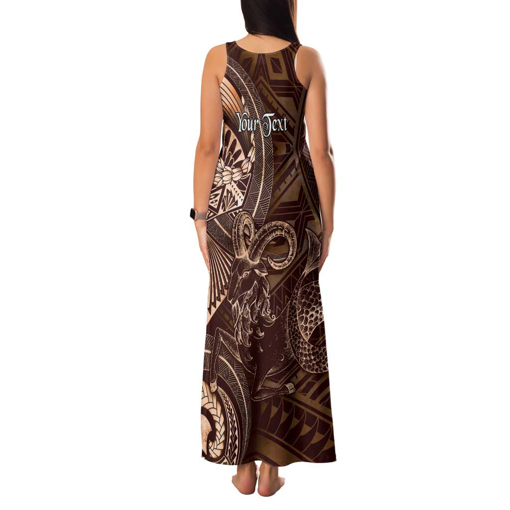 Personalised Polynesia Zodiac Capricorn Family Matching Tank Maxi Dress and Hawaiian Shirt Galaxy Polynesian Pattern Chest Tattoo Style LT14 - Polynesian Pride