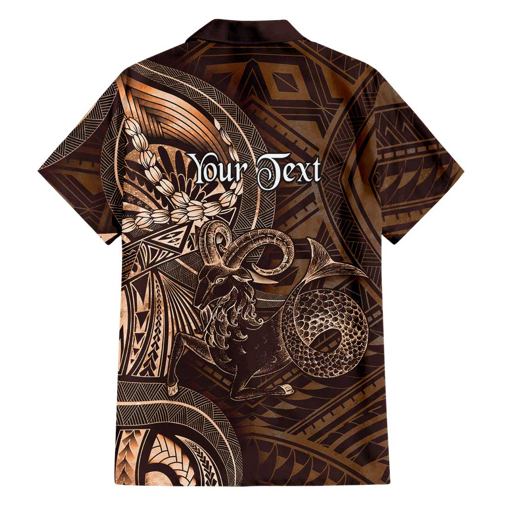 Personalised Polynesia Zodiac Capricorn Hawaiian Shirt Galaxy Polynesian Pattern Chest Tattoo Style LT14 - Polynesian Pride