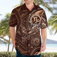 Personalised Polynesia Zodiac Capricorn Hawaiian Shirt Galaxy Polynesian Pattern Chest Tattoo Style LT14 - Polynesian Pride