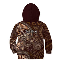 Personalised Polynesia Zodiac Capricorn Kid Hoodie Galaxy Polynesian Pattern Chest Tattoo Style LT14 - Polynesian Pride